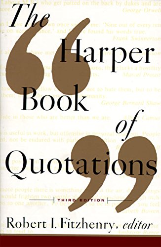 The Harper Book Of Quotations 3rd Edition [Paperback]