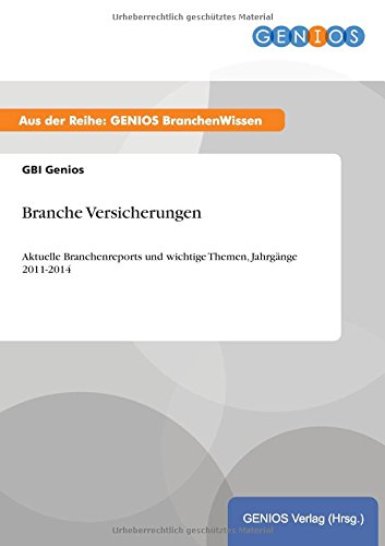 Branche Versicherungen (german Edition) [Paperback]