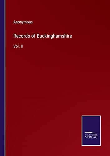 Records Of Buckinghamshire