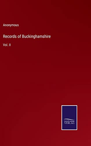 Records Of Buckinghamshire