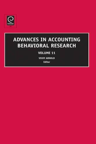 Advances in Accounting Behavioral Research [Hardcover]