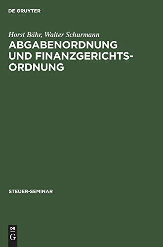 Abgabenordnung und Finanzgerichtsordnung [Hardcover]