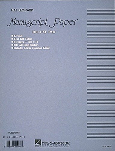 Manuscript Paper (Deluxe Pad)(Blue Cover) [Paperback]