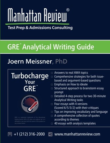 Manhattan Revie GRE Analytical Writing Guide  Ansers to Real AWA Topics [Paperback]