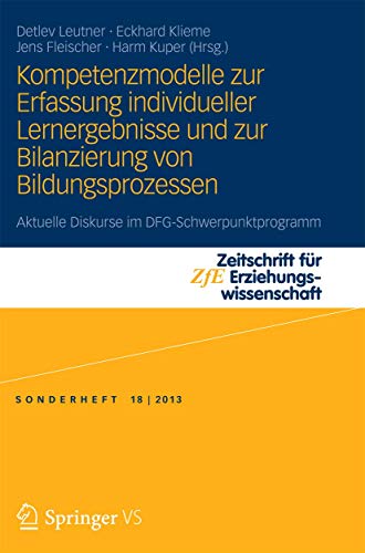 Kompetenzmodelle zur Erfassung individueller Lernergebnisse und zur Bilanzierung [Paperback]