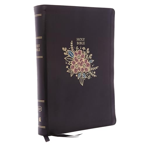 KJV Holy Bible: Super Giant Print with 43,000 Cross References, Deluxe Black Flo [Leather / fine bindi]