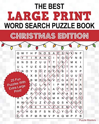 The Best Large Print Christmas Word Search Puzzle Book A Collection Of 25 Holid [Paperback]