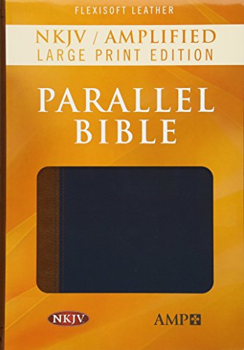 NKJV Amplified Parallel Bible, Flexisoft (Imitation Leather, Blue/Brown) [Leather / fine bindi]