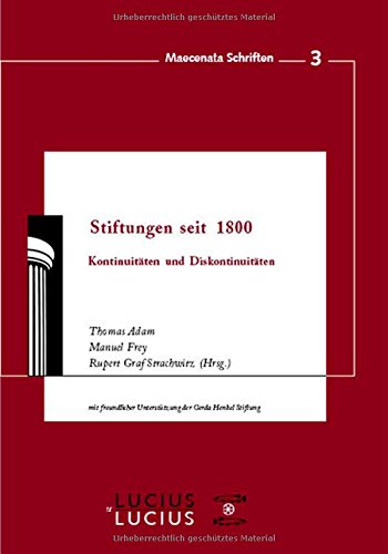 Stiftungen Seit 1800 [Perfect Paperback]