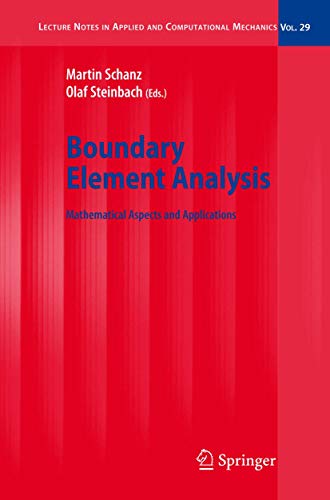 Boundary Element Analysis Mathematical Aspects and Applications [Hardcover]