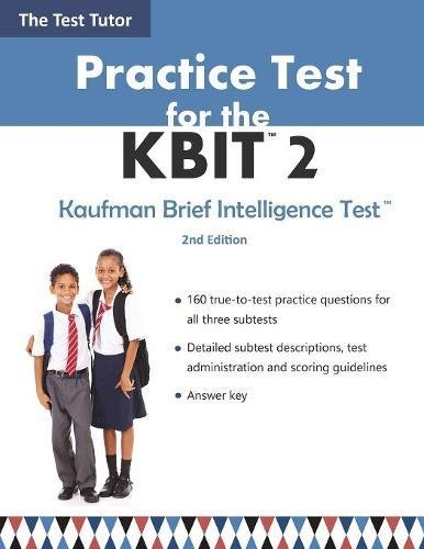 Practice Test for the Kaufman Brief Intelligence Test 2 [Paperback]