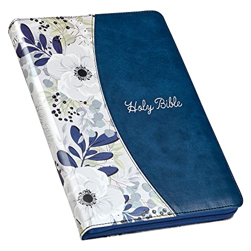 KJV Large Print Thinline Bible Two-Tone Blue/