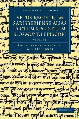 Vetus registrum Sarisberiense alias dictum registrum S. Osmundi Episcopi The Re [Paperback]