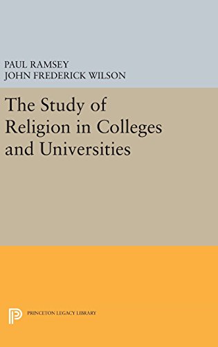 The Study of Religion in Colleges and Universities [Hardcover]