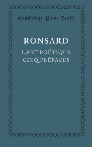 L'art potique cinq prefaces [Paperback]