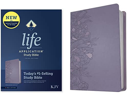 KJV Life Application Study Bible, Third Edition (Red Letter, LeatherLike, Peony  [Leather / fine bindi]