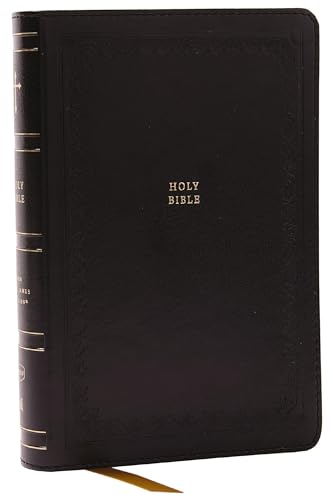 NKJV Compact Paragraph-Style Bible w/ 43,000 Cross References, Black Leathersoft [Leather / fine bindi]