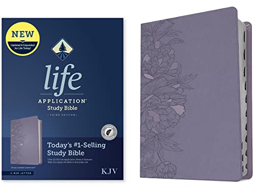 KJV Life Application Study Bible, Third Edition (Red Letter, LeatherLike, Peony  [Leather / fine bindi]