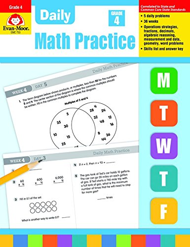 Daily Math Practice, Grade 4 [Paperback]