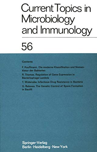 Current Topics in Microbiology and Immunology / Ergebnisse der Mikrobiologie und [Paperback]