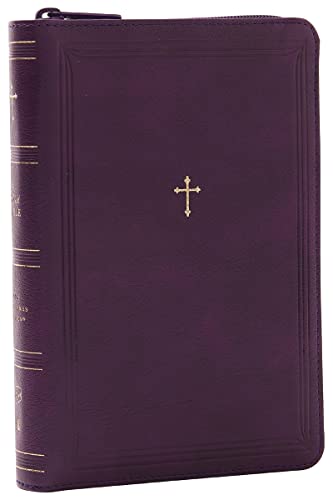 NKJV Compact Paragraph-Style Bible w/ 43,000 Cross References, Purple Leathersof [Leather / fine bindi]