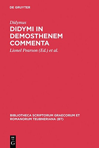 In Demosthenem Commenta [Hardcover]