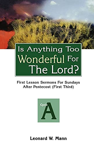 Is Anything Too Wonderful For The Lord [Perfect Paperback]