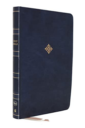 NKJV Holy Bible, Giant Print Center-Column Reference Bible, Blue Leathersoft, 72 [Leather / fine bindi]