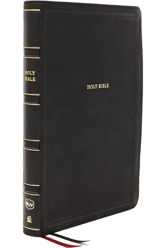 NKJV Holy Bible, Giant Print Center-Column Reference Bible, Deluxe Black Leather [Leather / fine bindi]