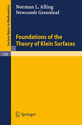 Foundations of the Theory of Klein Surfaces [Paperback]