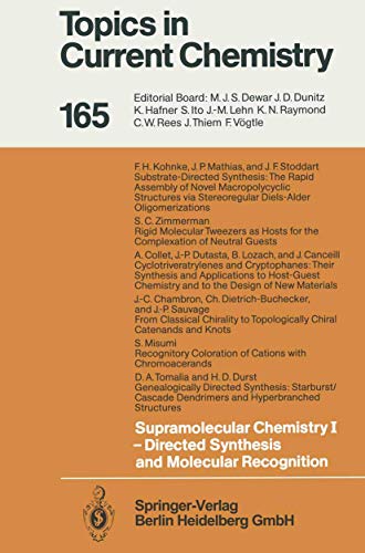 Supramolecular Chemistry I  Directed Synthesis and Molecular Recognition [Hardcover]