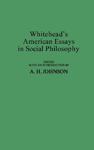 Whitehead's American Essays In Social Philosophy. [Hardcover]