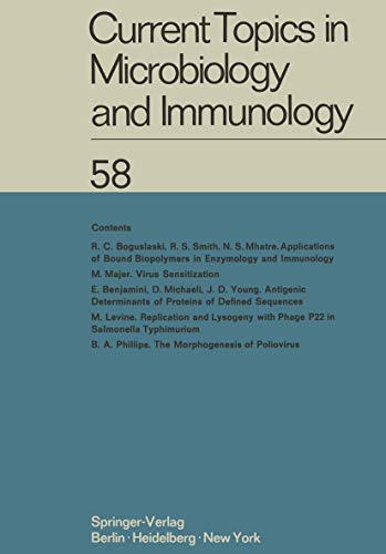 Current Topics in Microbiology and Immunology: Ergebnisse der Mikrobiologie und  [Paperback]