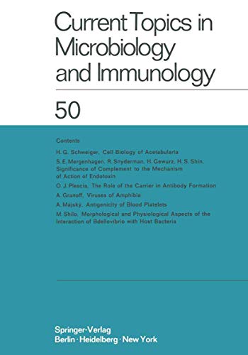 Current Topics in Microbiology and Immunology: Ergebnisse der Mikrobiologie und  [Paperback]