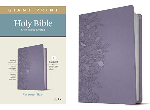 KJV Personal Size Giant Print Bible, Filament Enabled Edition (Red Letter, Leath [Leather / fine bindi]