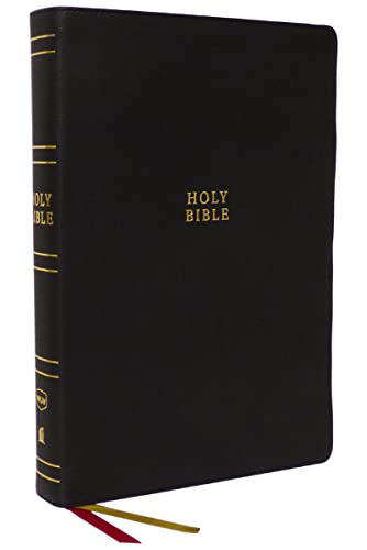 NKJV Holy Bible, Super Giant Print Reference Bible, Black Genuine Leather, 43,00 [Leather / fine bindi]