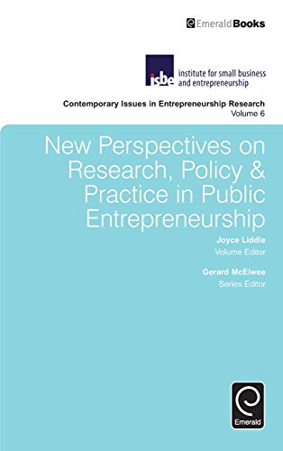 Ne Perspectives On Research, Policy & Practice In Public Entrepreneurship (cont [Hardcover]