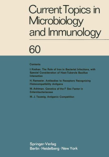 Current Topics in Microbiology and Immunology: Ergebnisse der Mikrobiologie und  [Paperback]