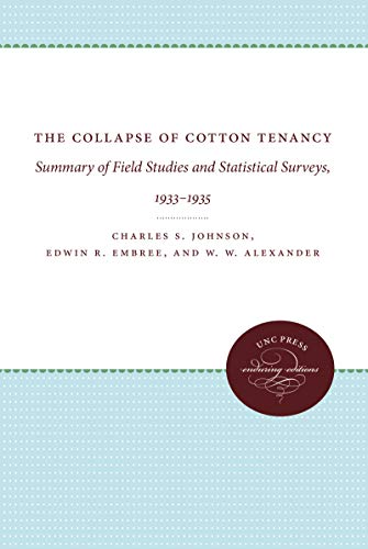 Collapse of Cotton Tenancy  Summary of Field Studies and Statistical Surveys, 1 [Paperback]