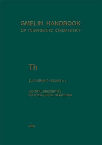 Th Thorium: General Properties. Spectra. Recoil Reactions [Paperback]