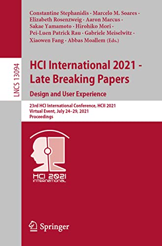 HCI International 2021 - Late Breaking Papers: Design and User Experience: 23rd  [Paperback]