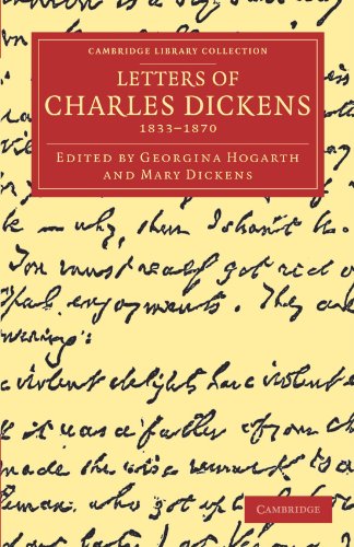 Letters of Charles Dickens 1833}}}1870 [Paperback]