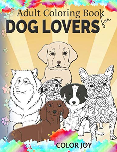 Adult coloring book for dog lovers Beautiful dog designs