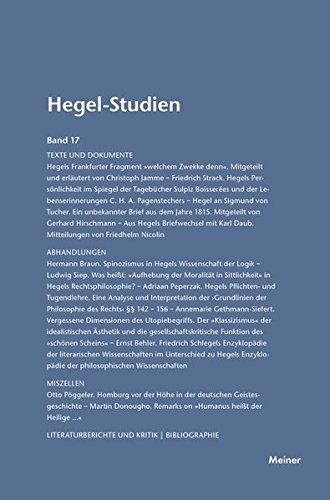 Hegel-Studien Band 17 (1982) (german Edition) [Paperback]