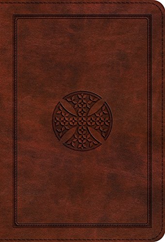 Esv Large Print Compact Bible (trutone, Brown, Mosaic Cross Design) [Imitation Leather]