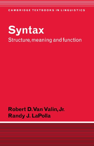 Syntax Structure, Meaning, and Function [Paperback]