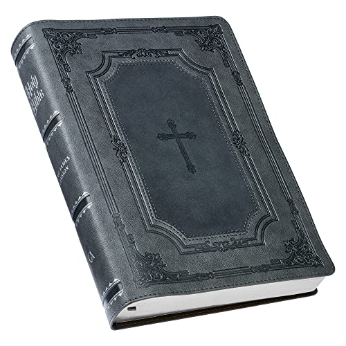 KJV Super Giant Print Bible Two-Tone Gray Faux Leather [Unknown]