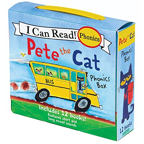 Pete the Cat 12-Book Phonics Fun!: Includes 12 Mini-Books Featuring Short and Lo [Paperback]