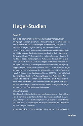 Hegel-Studien Band 26 (1991) (german Edition) [Paperback]