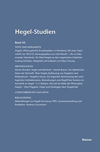 Hegel-Studien Band 30 (1995) (german Edition) [Paperback]